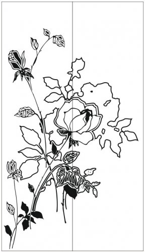 Пескоструйный рисунок Цветы 1411